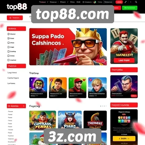 Experiência do usuário na navegação do top88.com